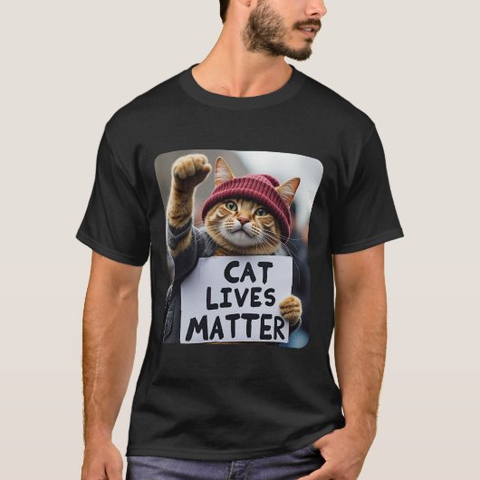 Donald Trump 2025 Cats Live Problem T-Shirt (Vorderseite)