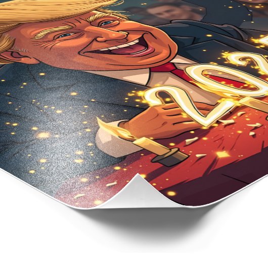 Donald Trump 2025 Fotodruck (Ecke)