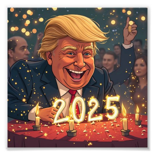 Donald Trump 2025 Fotodruck (Vorne)