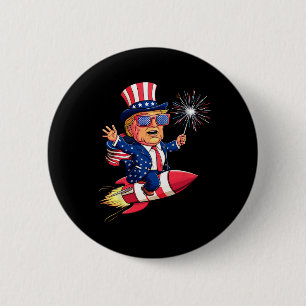 Donald Trump 2025 Glückwunsch 4. Juli Trump Amerik Button