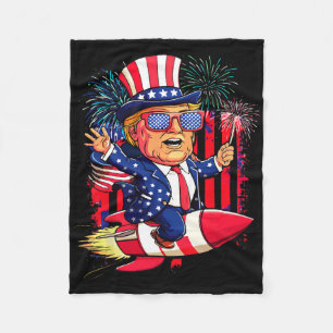 Donald Trump 2025 Glückwunsch 4. Juli Trump Amerik Fleecedecke