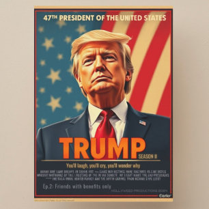 Donald Trump 2025 ironische Fun-Serie Cover  Feiertagskarte