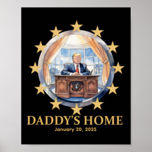 Donald Trump 2025 Oval Office Inaug Poster
