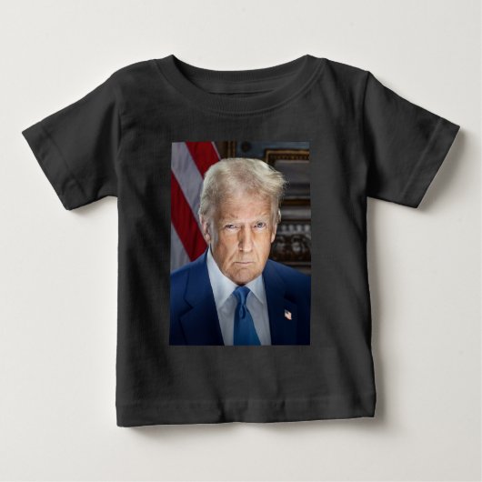 Donald Trump 2025 US-Präsident Portrait Baby T-shirt (Vorderseite)