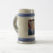 Donald Trump 2025 US-Präsident Portrait Bierglas (Vorderseite Links)
