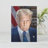 Donald Trump 2025 US-Präsident Portrait Einladung (Stehend Vorderseite)