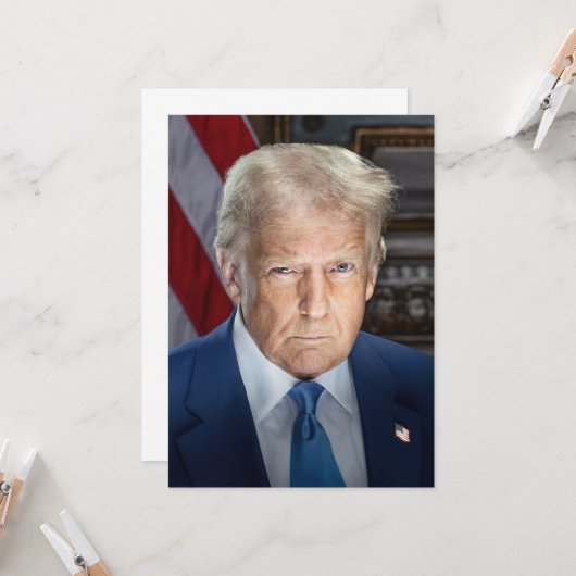 Donald Trump 2025 US-Präsident Portrait Einladung (Vorderseite/Rückseite Beispiel)