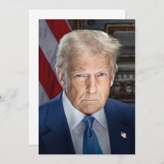 Donald Trump 2025 US-Präsident Portrait Einladung (Vorne/Hinten)