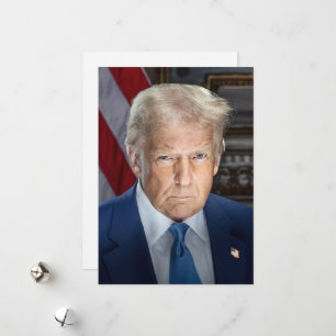 Donald Trump 2025 US-Präsident Portrait Feiertagskarte