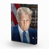 Donald Trump 2025 US-Präsident Portrait Fotoblock (Rechts)