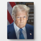Donald Trump 2025 US-Präsident Portrait Fotoplatte (Vorderseite)