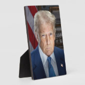 Donald Trump 2025 US-Präsident Portrait Fotoplatte (Seite)