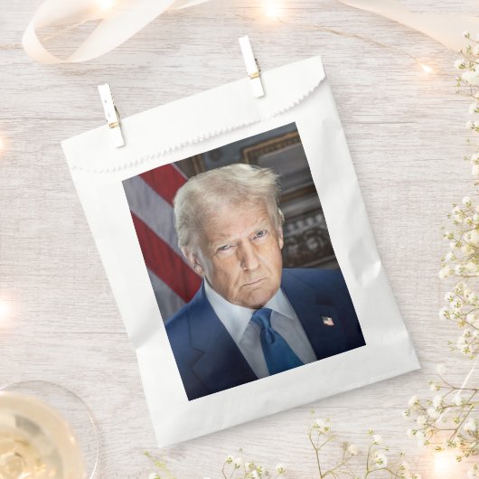 Donald Trump 2025 US-Präsident Portrait Geschenktütchen (Ausgeschnitten)
