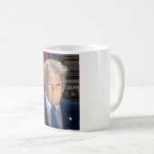 Donald Trump 2025 US-Präsident Portrait Kaffeetasse (VorderseiteRechts)