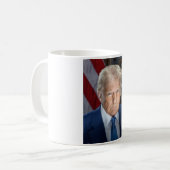 Donald Trump 2025 US-Präsident Portrait Kaffeetasse (Vorderseite Links)