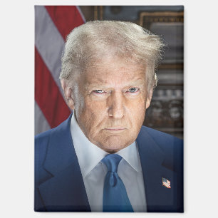Donald Trump 2025 US-Präsident Portrait Magnet
