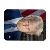 Donald Trump 2025 US-Präsident Portrait Magnet (Horizontal)