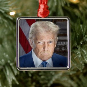 Donald Trump 2025 US-Präsident Portrait Ornament Aus Metall