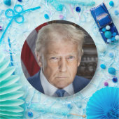 Donald Trump 2025 US-Präsident Portrait Pappteller (Party)