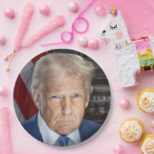 Donald Trump 2025 US-Präsident Portrait Pappteller (Party)