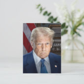 Donald Trump 2025 US-Präsident Portrait Postkarte (Stehend Vorderseite)