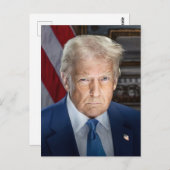 Donald Trump 2025 US-Präsident Portrait Postkarte (Vorne/Hinten)