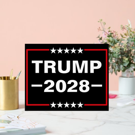 Donald Trump 2028 Präsident Acrylschild (Hochzeit)