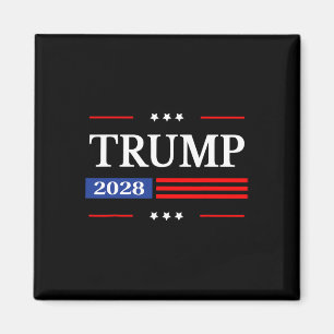 Donald Trump 2028 Präsident Amerikanische Flagge P Magnet