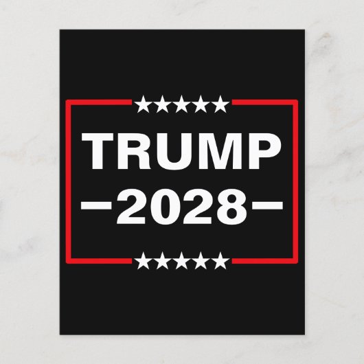 Donald Trump 2028 Präsident Flyer (Vorne)