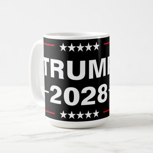 Donald Trump 2028 Präsident Kaffeetasse (Vorderseite Links)