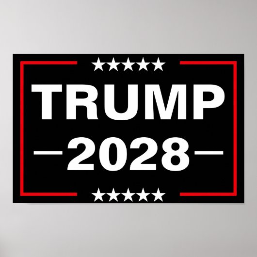 Donald Trump 2028 Präsident Poster (Vorne)