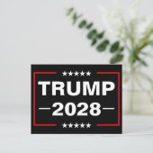 Donald Trump 2028 Präsident Postkarte (Stehend Vorderseite)