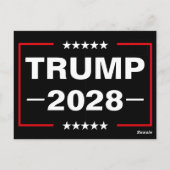 Donald Trump 2028 Präsident Postkarte (Rückseite)