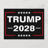 Donald Trump 2028 Präsident Postkarte (Vorderseite)