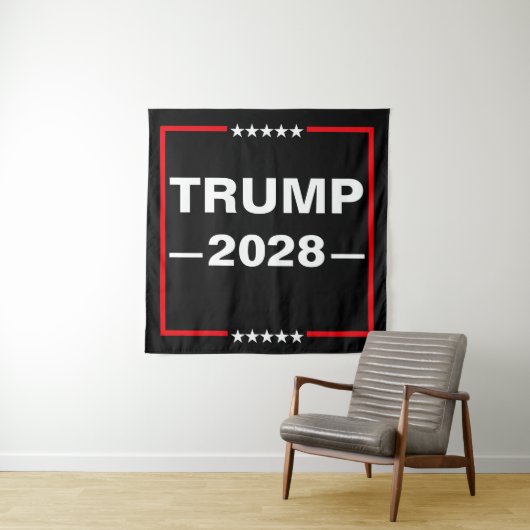 Donald Trump 2028 Präsident Wandteppich (Beispiel)