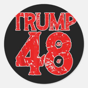 Donald Trump 2028 Trump 45. 47. 48. Runder Aufkleber