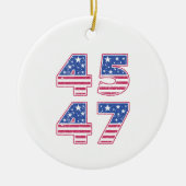 Donald Trump 45-47 Keramik Ornament (Vorne)