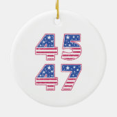 Donald Trump 45-47 Keramik Ornament (Hinten)