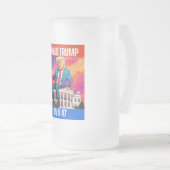 DONALD TRUMP - 45 & 47 MATTGLAS BIERGLAS (VorderseiteRechts)