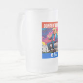 DONALD TRUMP - 45 & 47 MATTGLAS BIERGLAS (Vorderseite Links)