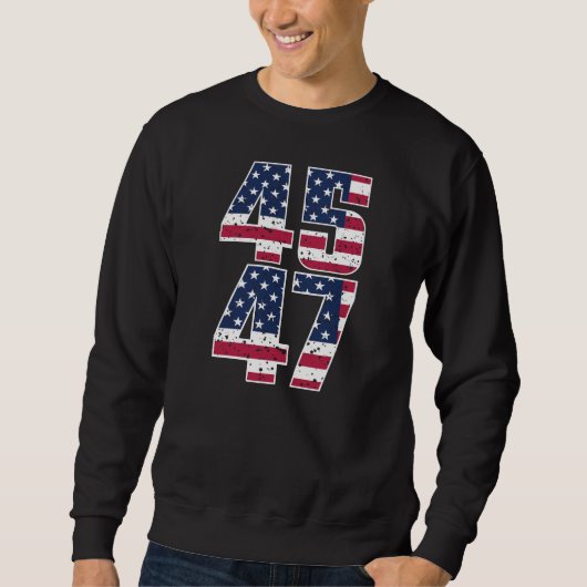 Donald Trump 45-47 Sweatshirt (Vorderseite)