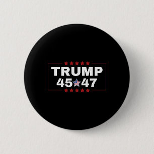 Donald Trump 45 47. US-Präsident T-Shirt Mega Won Button