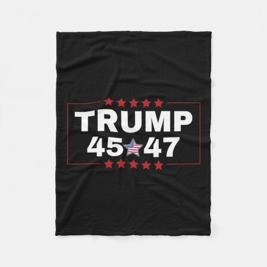 Donald Trump 45 47. US-Präsident T-Shirt Mega Won Fleecedecke (Vorderseite)
