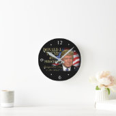 Donald Trump 45. Präsident Einweihung Keepake Runde Wanduhr (Zuhause)