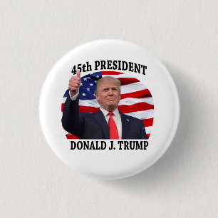 DONALD TRUMP 45. PRÄSIDENT ROUND BUTTON