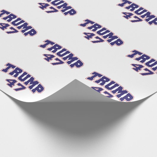 Donald Trump 47 Geschenkpapier (Ecke)