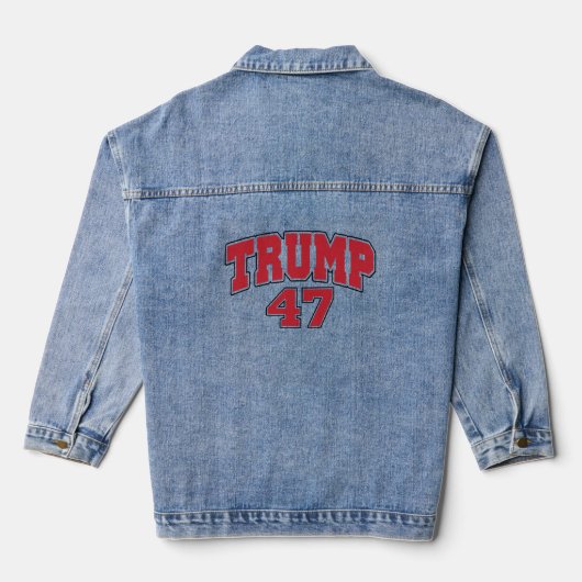 Donald Trump 47 Jeansjacke (Rückseite)
