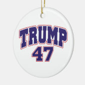 Donald Trump 47 Keramik Ornament (Links)