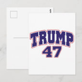 Donald Trump 47 Postkarte (Vorne/Hinten)