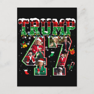 Donald Trump 47. Präsident 2024 Weihnachten Weihna Postkarte